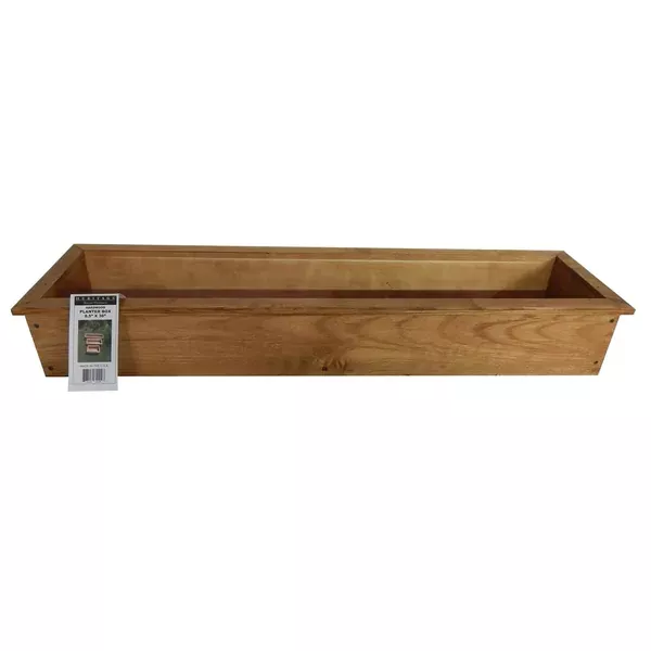 Heritage Wood Planter Box 8.5"x36" Stained Walnut